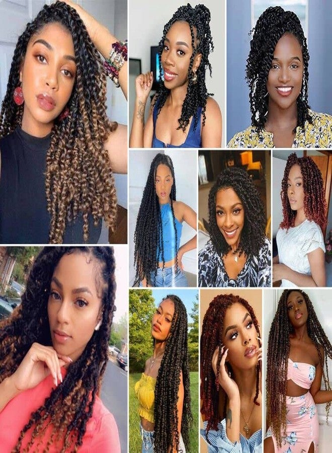 BEFUNNY Passion Twist Crochet Hair,18 Inch 6 Packs Pretwisted Passion Twist Hair, Soft Pre Looped And Pre twist Crochet Hair For Women,Prelooped Black Curly Bohemian Crochet Braids(18",6packs,1B#) - Image 4